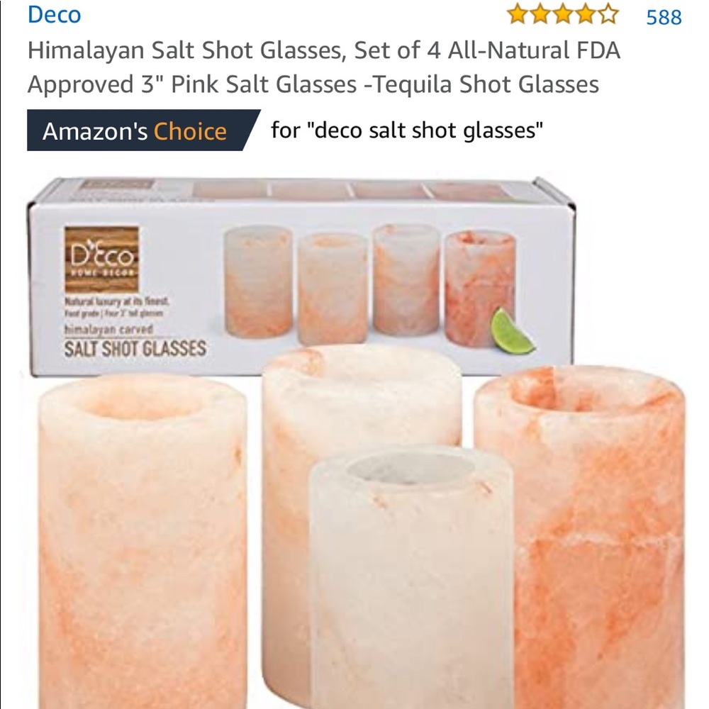 Himalayan sea salt shot glasses Bartender kit - Picture 3 of 5